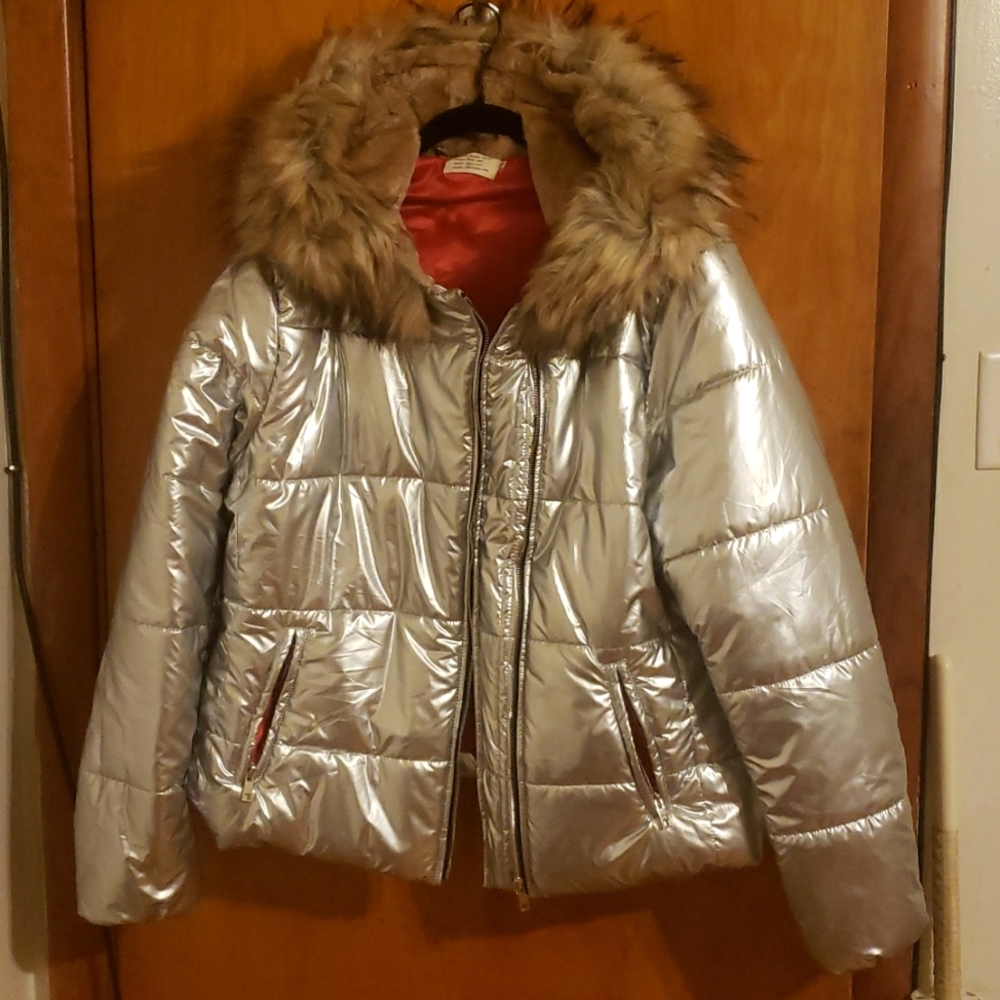 Chrome puffer jacket